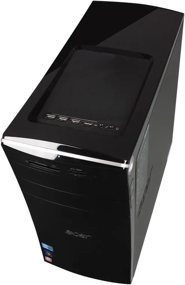 Alt view image 5 of 10 - Acer Desktop PC Aspire AM3910-UR10P (PT.SDXP2.002) Intel Core i3-540 2GB DDR3 500GB HDD AMD Radeon HD 6450 512MB Windows 7 Home Premium 64-Bit