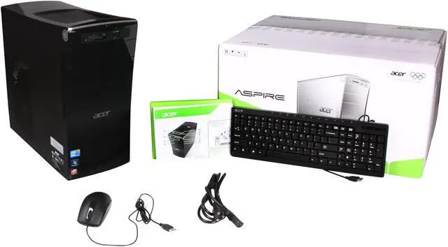 Alt view image 10 of 10 - Acer Desktop PC Aspire AM3910-UR10P (PT.SDXP2.002) Intel Core i3-540 2GB DDR3 500GB HDD AMD Radeon HD 6450 512MB Windows 7 Home Premium 64-Bit