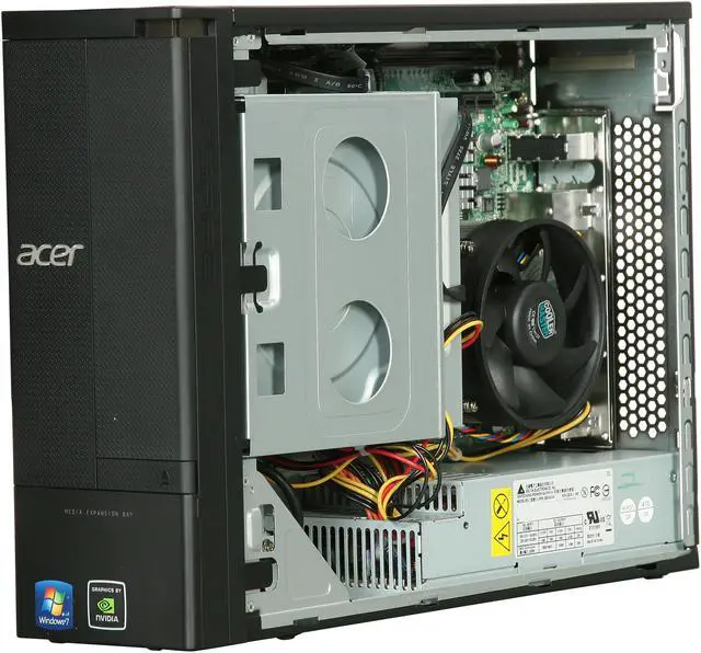 Alt view image 7 of 9 - Acer Desktop PC Aspire AX1420-UR10P (PT.SG9P2.003) AMD Athlon II X4 645 4GB DDR3 500GB HDD NVIDIA GeForce 6150 SE Windows 7 Home Premium 64-Bit