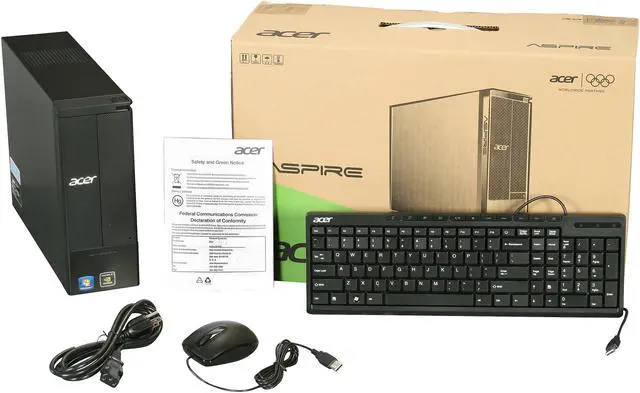 Alt view image 9 of 9 - Acer Desktop PC Aspire AX1420-UR10P (PT.SG9P2.003) AMD Athlon II X4 645 4GB DDR3 500GB HDD NVIDIA GeForce 6150 SE Windows 7 Home Premium 64-Bit
