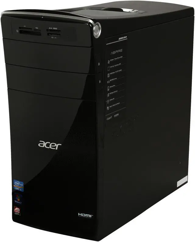 Alt view image 3 of 10 - Acer Desktop PC Aspire M3 AM3970-UR14P (DT.SJYAA.003) Intel Core i5-3450 8GB DDR3 2TB HDD AMD Radeon HD 7570 1GB Windows 7 Home Premium 64-Bit