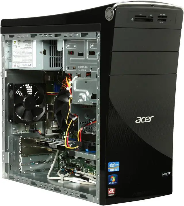 Alt view image 7 of 10 - Acer Desktop PC Aspire M3 AM3970-UR14P (DT.SJYAA.003) Intel Core i5-3450 8GB DDR3 2TB HDD AMD Radeon HD 7570 1GB Windows 7 Home Premium 64-Bit