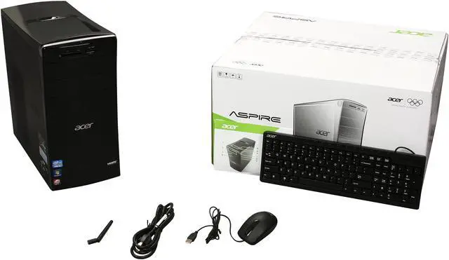 Alt view image 10 of 10 - Acer Desktop PC Aspire M3 AM3970-UR14P (DT.SJYAA.003) Intel Core i5-3450 8GB DDR3 2TB HDD AMD Radeon HD 7570 1GB Windows 7 Home Premium 64-Bit