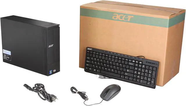 Alt view image 9 of 9 - Acer Desktop PC Aspire AX1430G-UW30P (PT.SHWP2.001) AMD E-450 4GB DDR3 1TB HDD AMD Radeon HD 6320 Windows 7 Home Premium 64-Bit