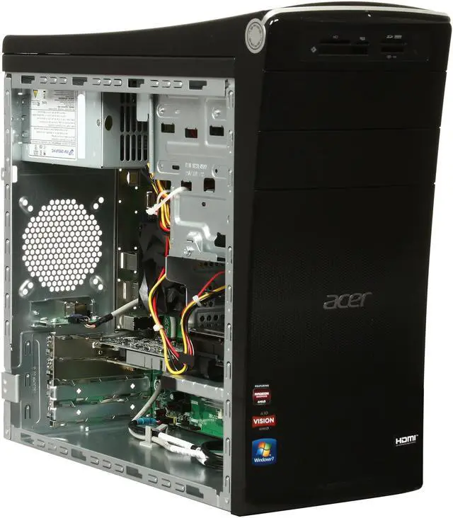Alt view image 7 of 10 - Acer Desktop PC Aspire M3 AM3420-UR20P (DT.SKNAA.001) AMD A10-5700 12GB DDR3 2TB HDD AMD Radeon HD 7470 2GB Windows 7 Home Premium 64-Bit