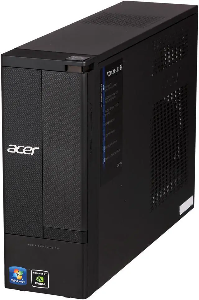 Alt view image 3 of 9 - Acer Desktop PC AX1420-UR12P (DT.SG9AA.002) AMD Athlon II X2 220 2GB DDR3 500GB HDD NVIDIA GeForce 6150 SE Windows 7 Home Premium 64-Bit