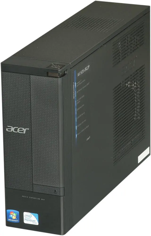 Alt view image 3 of 9 - Acer Desktop PC AX1920-UR22P (DT.SG8AA.002) Intel Pentium E6600 2GB DDR3 500GB HDD Intel HD Graphics Windows 7 Home Premium 64-Bit