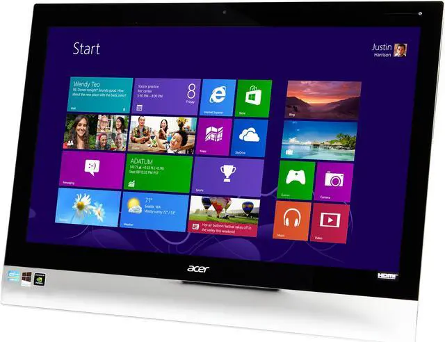 Alt view image 3 of 10 - Acer Desktop PC Aspire A7600U-UR308 (DQ.SL6AA.001) Intel Core i5-3210M 8GB DDR3 1TB HDD 27" Touchscreen Windows 8