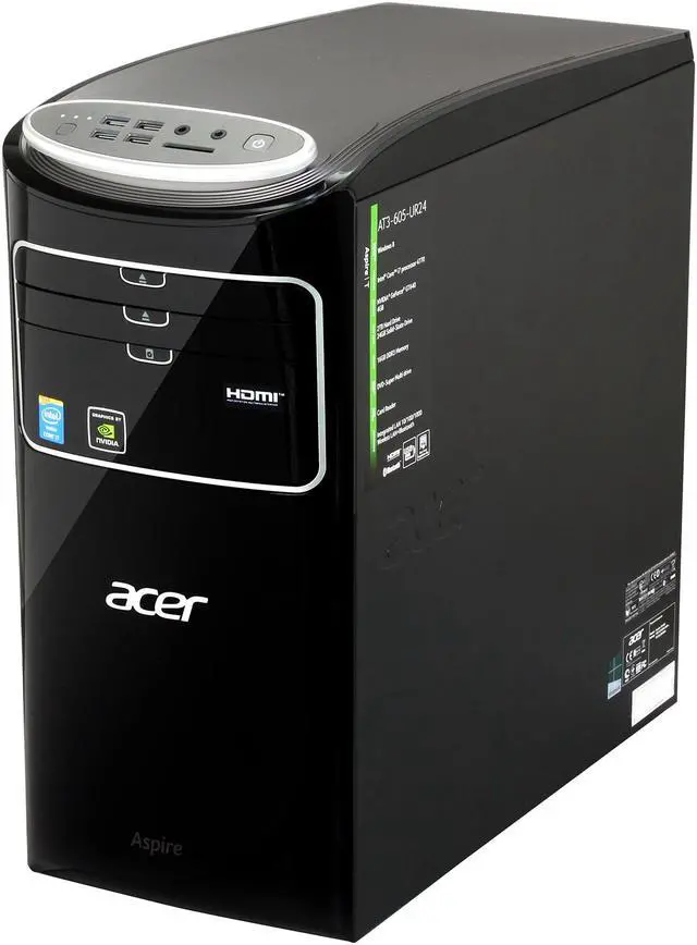 Alt view image 3 of 10 - Acer Desktop PC AT3-605-UR24 (DT.SPYAA.005) Intel Core i7-4770 16GB DDR3 2TB HDD + 24GB SSD HDD NVIDIA GeForce GT 640 4GB Windows 8