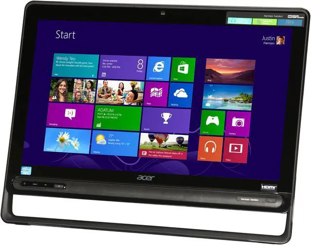 Main image of Acer All-in-One PC Aspire AZ3-605-UR22 (DQ.SQDAA.001) Intel Core i3-3227U 4GB DDR3 1TB HDD 23" Touchscreen Windows 8 64-Bit