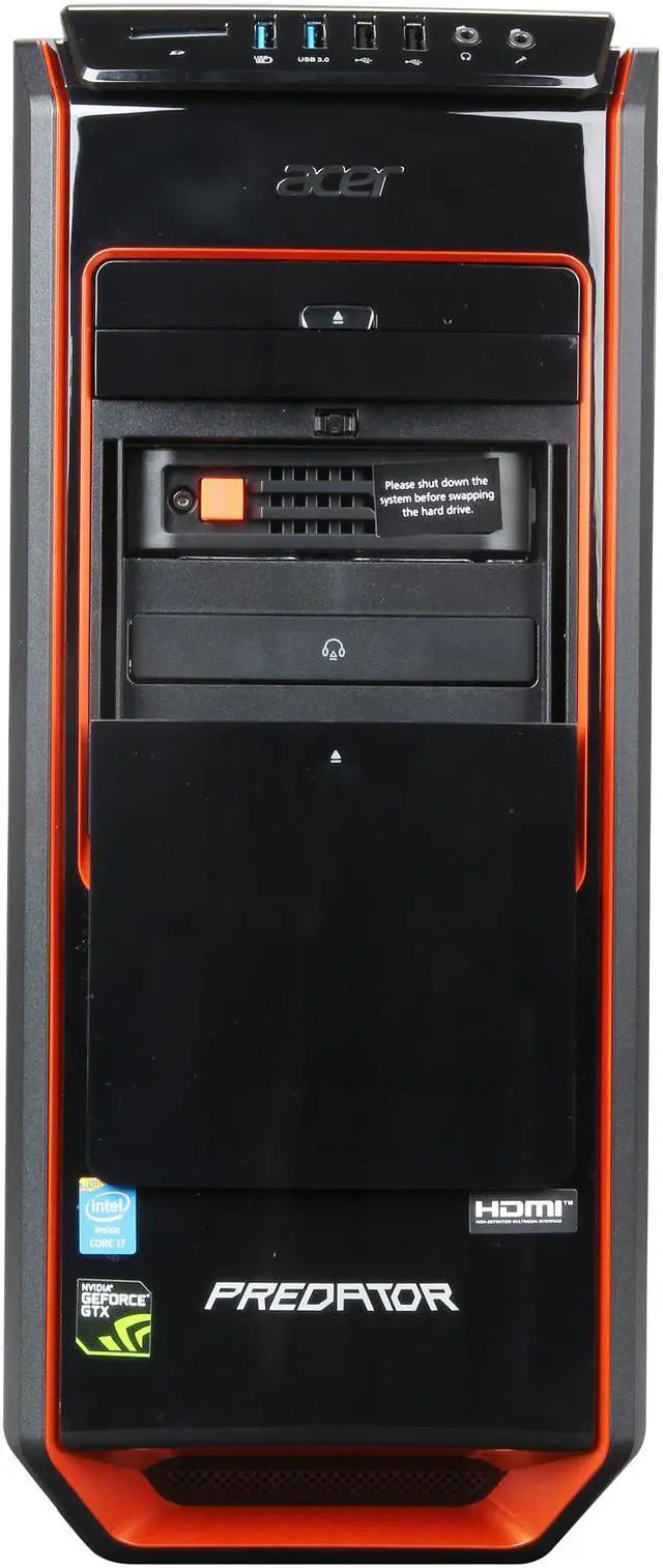 Alt view image 2 of 10 - Acer Predator Desktop PC AG3-605-UR39 Intel Core i7 4770 (3.40 GHz) 8 GB DDR3 1 TB HDD NVIDIA GeForce GTX 770 Windows 8