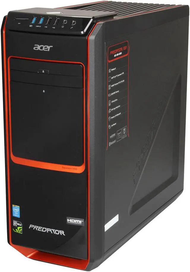 Alt view image 3 of 10 - Acer Predator Desktop PC AG3-605-UR39 Intel Core i7 4770 (3.40 GHz) 8 GB DDR3 1 TB HDD NVIDIA GeForce GTX 770 Windows 8