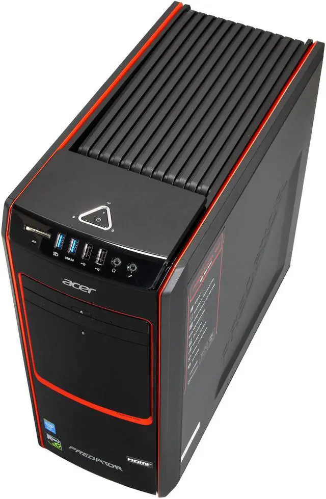 Alt view image 8 of 10 - Acer Desktop PC Predator G3 AG3-605-UR38 Intel Core i7-4770 8GB DDR3 1TB HDD NVIDIA GeForce GTX 760 Windows 8