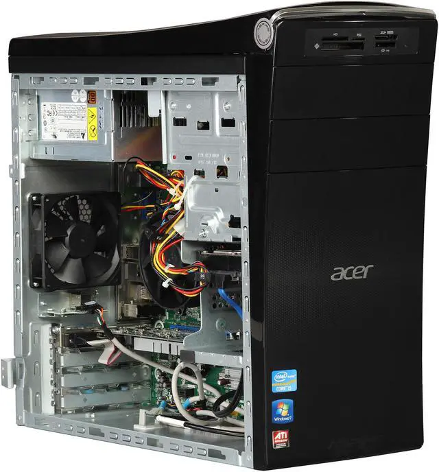 Alt view image 7 of 10 - Acer Desktop PC AM3970G-UW10P (PT.SJVP2.001) Intel Core i5-2320 8GB DDR3 1TB HDD AMD Radeon HD 7530M 1GB Windows 7 Home Premium 64-Bit