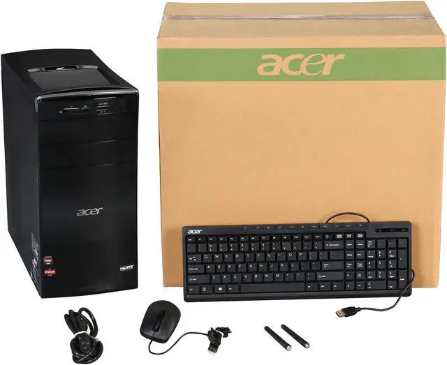 Alt view image 10 of 10 - Acer AM3470-UR12 AMD A6-3620 2.2ghz 4g 500g windows 8