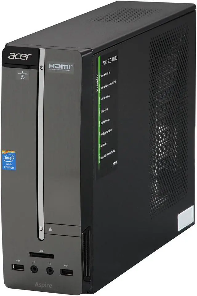 Acer Desktop PC AXC-603-UR10 Intel Pentium J2900 4GB DDR3 1TB HDD