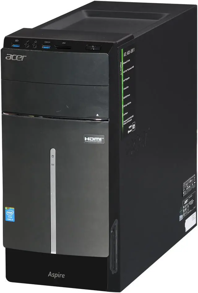 Alt view image 3 of 9 - Acer Desktop PC Aspire ATC-605-UB11 (DT.SRQAA.008) Intel Core i5-4440 8GB DDR3 1TB HDD Windows 8.1 64-Bit