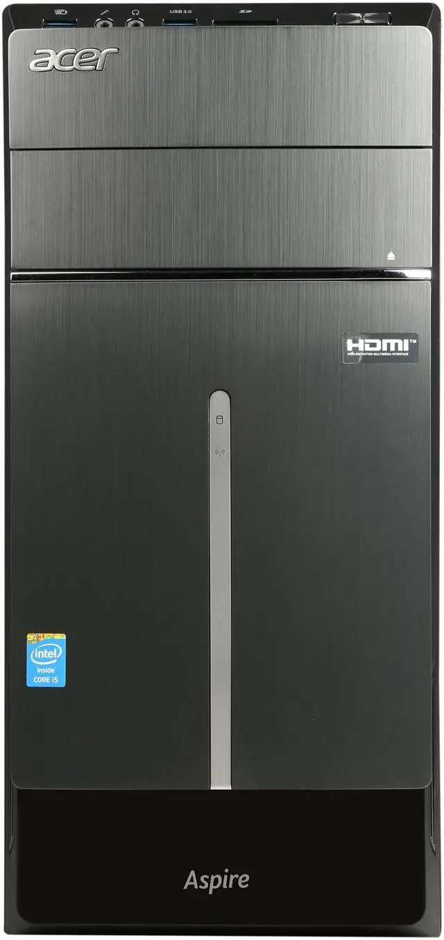 Alt view image 2 of 9 - Acer Desktop PC Aspire T ATC-605-UR19 Intel Core i5-4440 4GB DDR3 500GB HDD Intel HD Graphics 4600 Windows 8.1 64-Bit