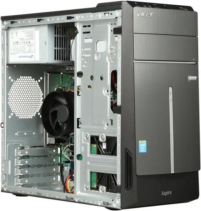 Alt view image 7 of 9 - Acer Desktop PC Aspire T ATC-605-UR19 Intel Core i5-4440 4GB DDR3 500GB HDD Intel HD Graphics 4600 Windows 8.1 64-Bit