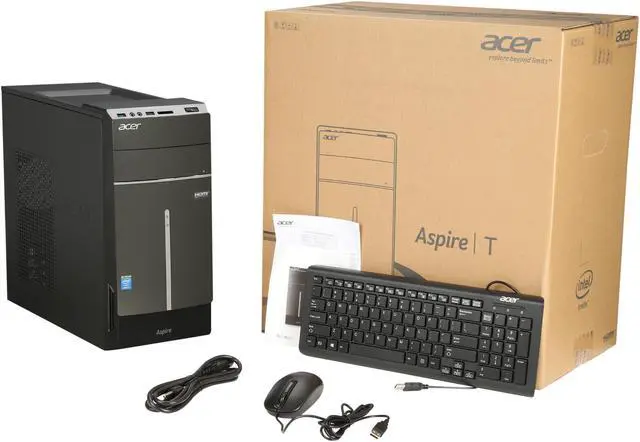 Alt view image 9 of 9 - Acer Desktop PC Aspire T ATC-605-UR19 Intel Core i5-4440 4GB DDR3 500GB HDD Intel HD Graphics 4600 Windows 8.1 64-Bit