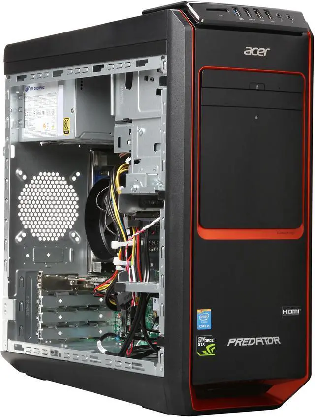 Alt view image 7 of 9 - Acer Desktop PC Predator AG3-605-UR1C Intel Core i5-4440 8GB DDR3 1TB HDD NVIDIA GeForce GTX 745 4GB Windows 8.1 64-Bit