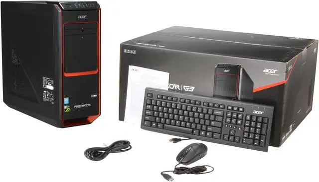 Alt view image 9 of 9 - Acer Desktop PC Predator AG3-605-UR1C Intel Core i5-4440 8GB DDR3 1TB HDD NVIDIA GeForce GTX 745 4GB Windows 8.1 64-Bit