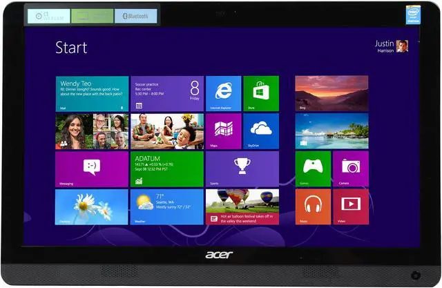 Alt view image 2 of 7 - Acer All-in-One PC Aspire AZC-606-UR24 Intel Celeron J1900 4GB DDR3 500GB HDD 19.5" Windows 8.1