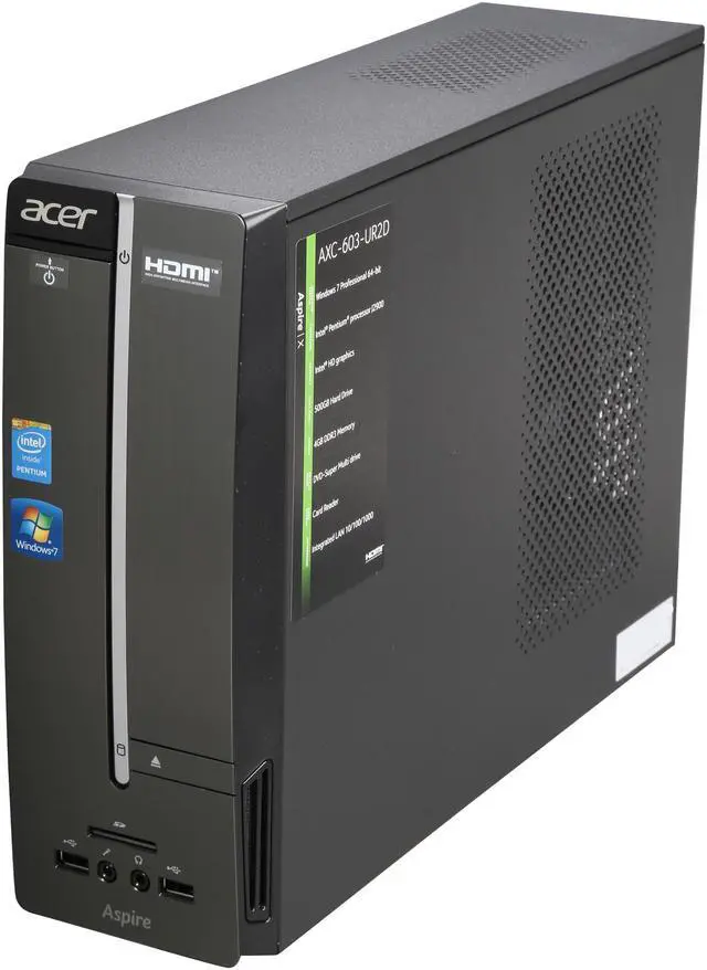 Acer Desktop PC AXC-603-UR2D Intel Pentium J2900 4GB DDR3 500GB