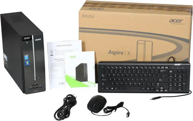 Alt view image 9 of 9 - Acer Desktop PC Aspire AXC-605-UR2B Intel Core i5-4440 4GB DDR3 1TB HDD Intel HD Graphics 4600 Windows 7 Home Premium 64-Bit