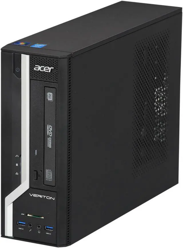 Alt view image 3 of 10 - Acer Veriton 2 VX2631-UR11 Desktop PC with Intel Core i3-4130 processor (3.4GHz), 4GB DDR3 SDRAM memory, 500GB hard drive, DVD±R/RW DL, Windows 7 Home (64 Bit)