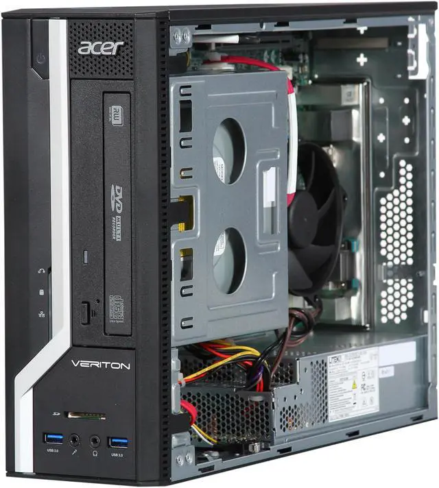 Alt view image 7 of 10 - Acer Veriton 2 VX2631-UR11 Desktop PC with Intel Core i3-4130 processor (3.4GHz), 4GB DDR3 SDRAM memory, 500GB hard drive, DVD±R/RW DL, Windows 7 Home (64 Bit)