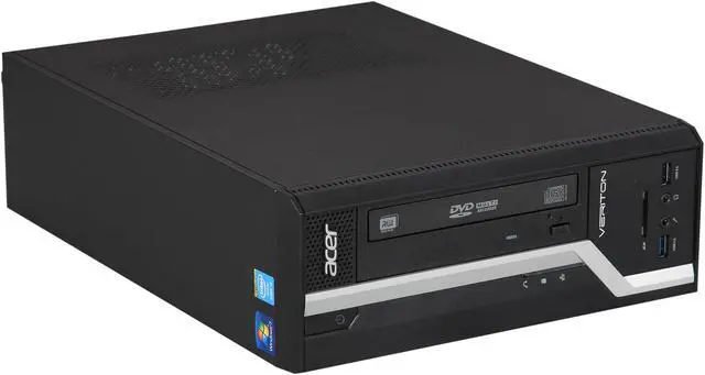 Alt view image 9 of 10 - Acer Veriton 2 VX2631-UR11 Desktop PC with Intel Core i3-4130 processor (3.4GHz), 4GB DDR3 SDRAM memory, 500GB hard drive, DVD±R/RW DL, Windows 7 Home (64 Bit)