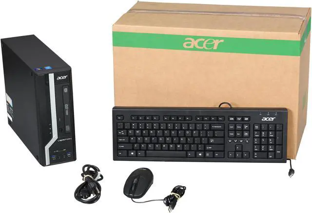 Alt view image 10 of 10 - Acer Veriton 2 VX2631-UR11 Desktop PC with Intel Core i3-4130 processor (3.4GHz), 4GB DDR3 SDRAM memory, 500GB hard drive, DVD±R/RW DL, Windows 7 Home (64 Bit)