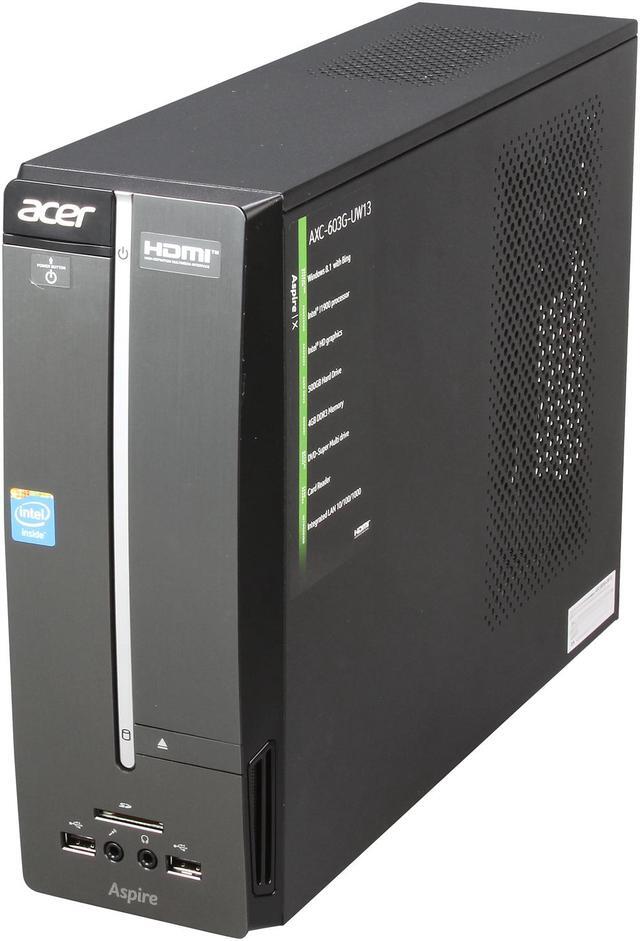 Alt view image 3 of 9 - Acer Aspire AXC-603G-UW13 Desktop PC Celeron J1900 2.0GHz, 4GB Memory, 500GB HDD, DVDRW, Windows 8.1 64Bit (DT.SUVAA.003)