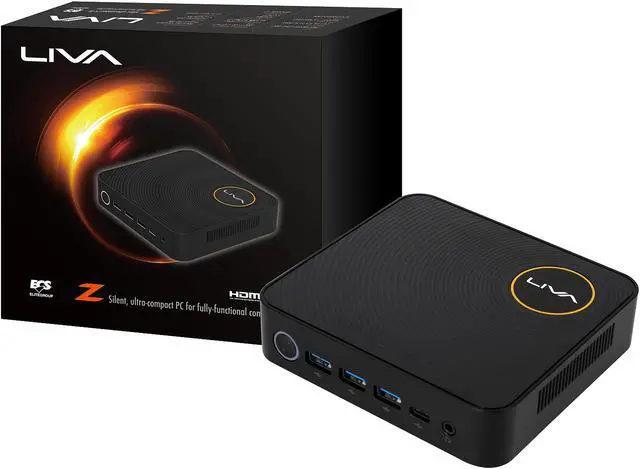 Alt view image 7 of 8 - ECS LIVA Z Mini PC Intel Apollo Lake N3350 SOC Dual LAN 4GB DDR3L 32GB Storage M.2 Expansion Fanless Windows 10