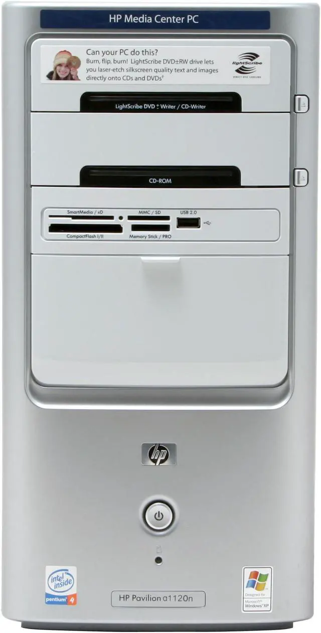 Alt view image 4 of 17 - HP Desktop PC Pavilion a1120n (PX759AA) Intel Pentium 4 519 512MB DDR2 200GB HDD Intel GMA 900 Windows XP Media Center