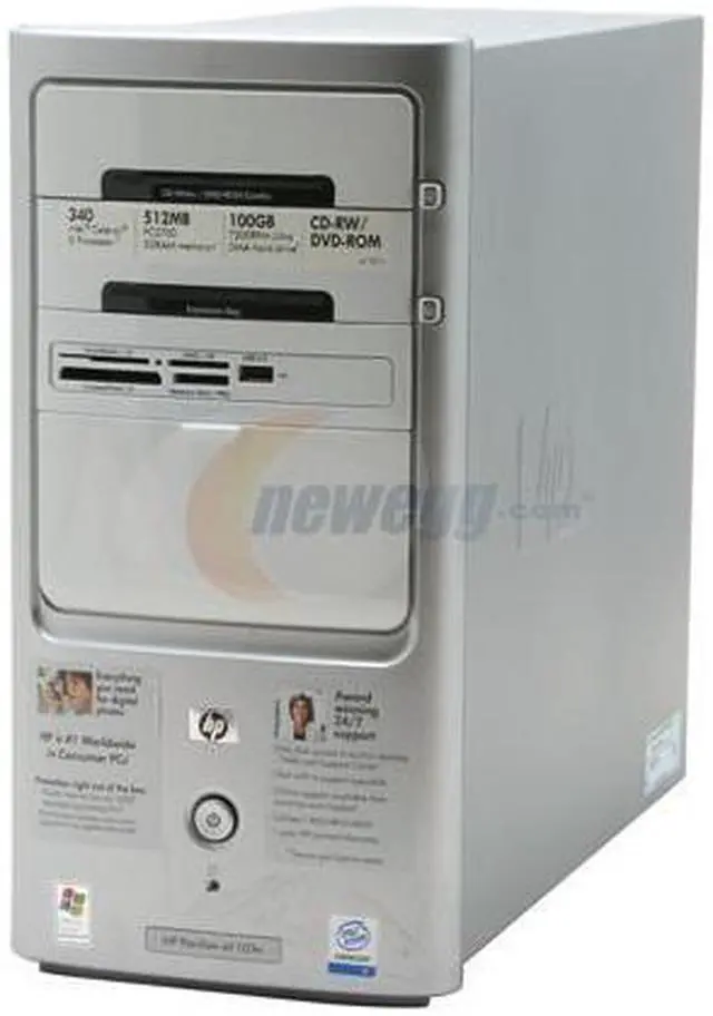 Alt view image 3 of 17 - HP Desktop PC Pavilion a1101n(ED822AA) Intel Celeron D 340 512MB DDR 100GB HDD Intel Extreme Graphics Windows XP Home