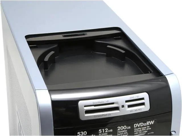 Alt view image 6 of 20 - HP Desktop PC Media Center m1170n Intel Pentium 4 530 512MB DDR 200GB HDD ATI Radeon X300 SE Windows XP Media Center 2005