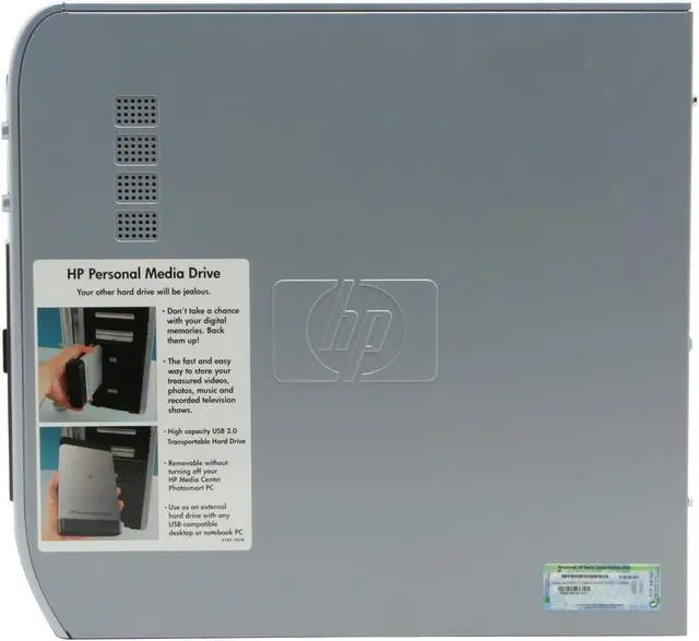 Alt view image 8 of 20 - HP Desktop PC Media Center m1170n Intel Pentium 4 530 512MB DDR 200GB HDD ATI Radeon X300 SE Windows XP Media Center 2005