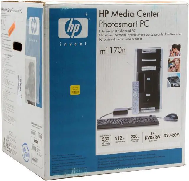 Alt view image 20 of 20 - HP Desktop PC Media Center m1170n Intel Pentium 4 530 512MB DDR 200GB HDD ATI Radeon X300 SE Windows XP Media Center 2005