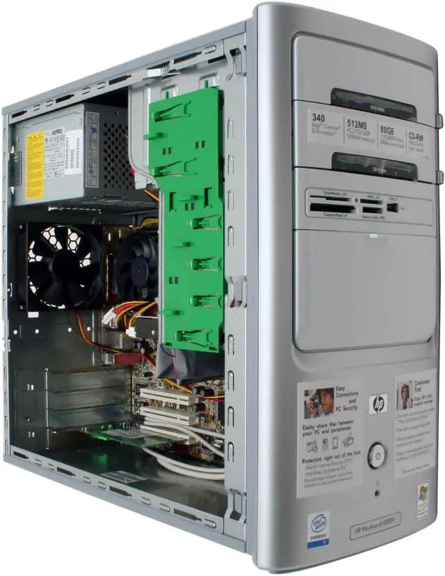 Alt view image 10 of 17 - HP Desktop PC Pavilion a1000n (PS567AA) Intel Celeron D 340 512MB DDR 80GB HDD Intel Extreme Graphics Windows XP Home