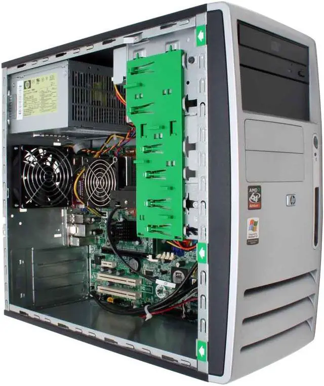 Alt view image 8 of 15 - HP Desktop PC dx5150(PZ588UA#ABA) 3500+(2.20 GHz) 512MB DDR 80GB HDD ATI Radeon Integrated Graphics Windows XP Professional
