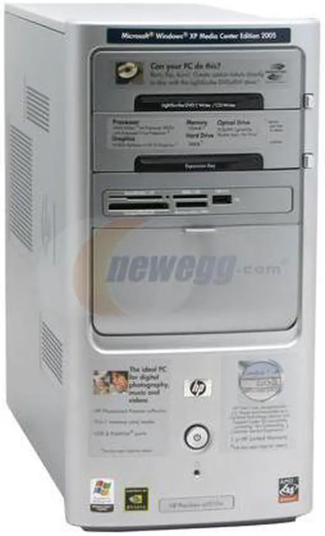 Alt view image 2 of 18 - HP Desktop PC Pavilion A1510N(EX265AA#ABA) 3800+ (2.00 GHz) 1GB DDR 200GB HDD NVIDIA GeForce 6150 Windows XP Media Center