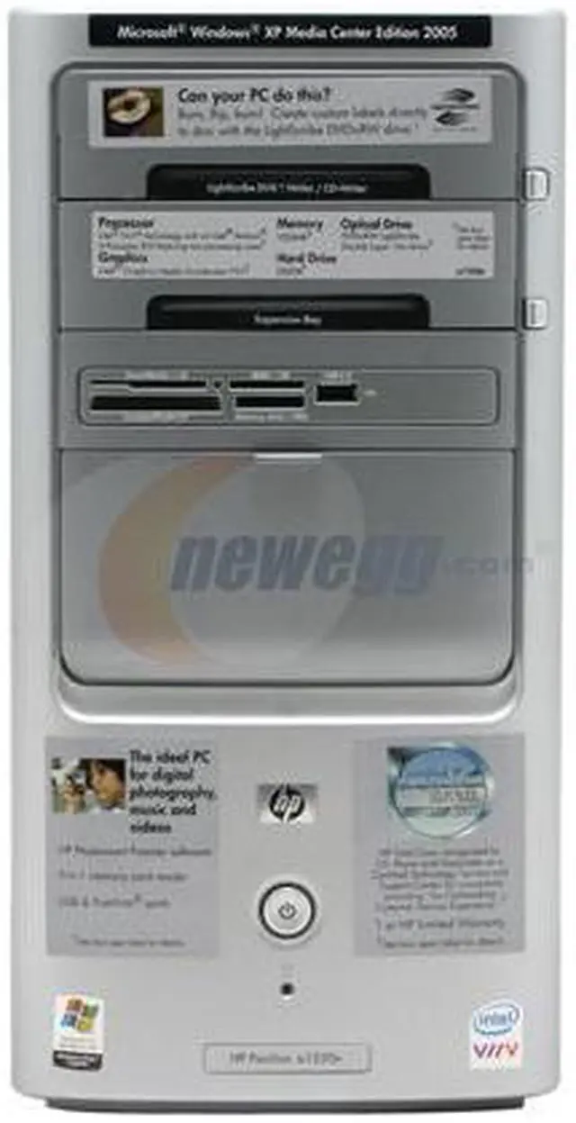Alt view image 4 of 18 - HP Desktop PC Pavilion A1530N(EX275AA#ABA) AMD Phenom II X4 820 1GB DDR2 250GB HDD Intel GMA 950 Windows XP Media Center