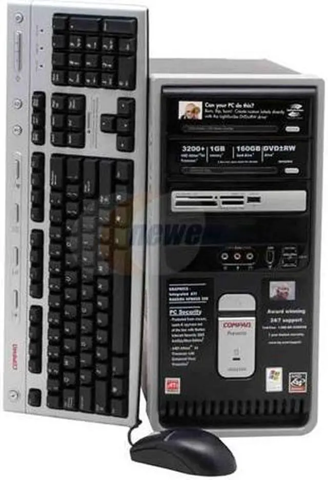 Compaq Presario Windows CE 本体とケース COMPAQ Desktop PC Presario SR1625NX(ER100AA) 3200+ 1GB DDR