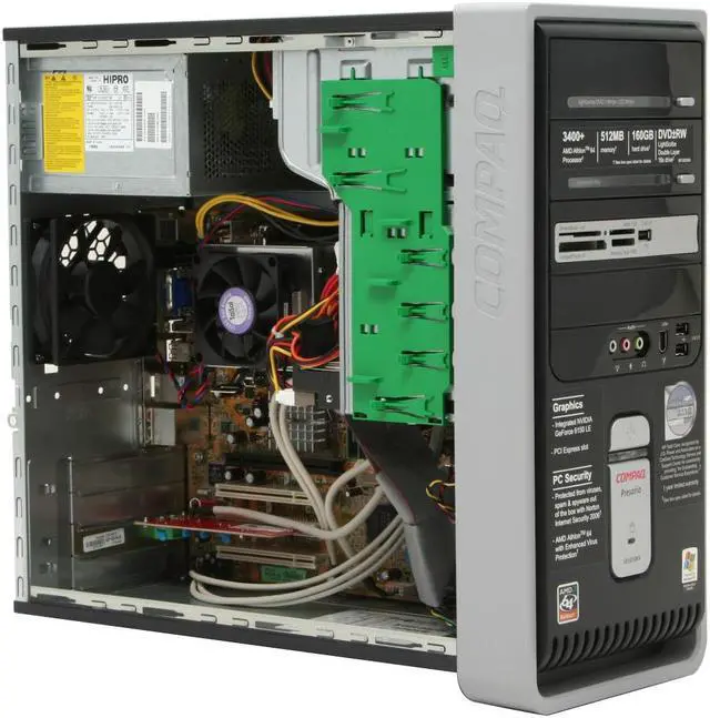 Alt view image 7 of 11 - COMPAQ Desktop PC Presario SR1820NX(ER919AA) 3400+ 512MB DDR 160GB HDD NVIDIA GeForce 6150LE Windows XP Home