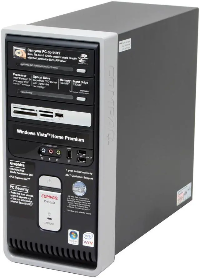 COMPAQ Desktop PC Presario SR2180NX(RK548AA) AMD Phenom II