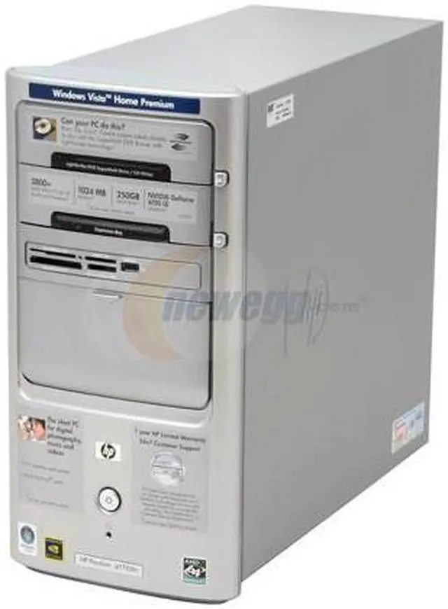 Alt view image 2 of 13 - HP Desktop PC Pavilion a1700n(RK572AA) 3800+ (2.00 GHz) 1GB DDR2 250GB HDD NVIDIA GeForce 6150 LE Windows Vista Home Premium