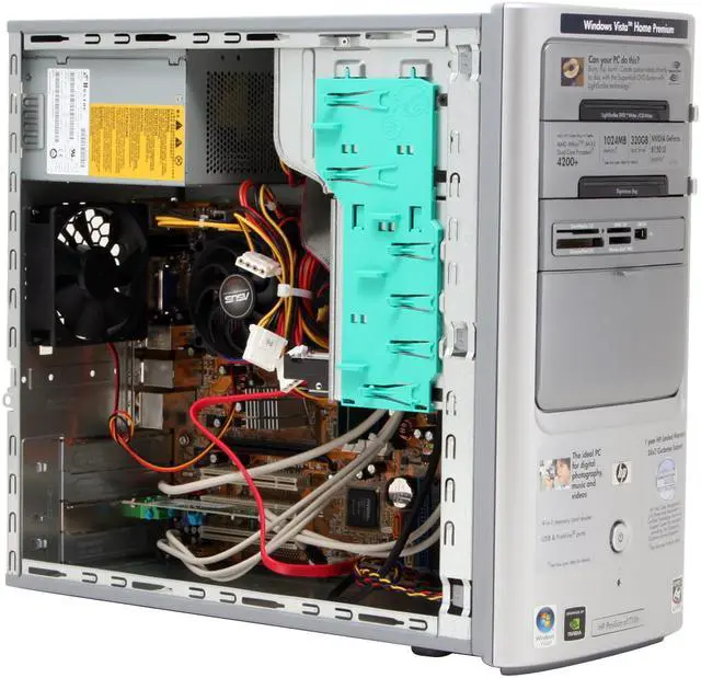 Alt view image 9 of 13 - HP Desktop PC Pavilion a1710n(RK573AA) 4200+ 1GB DDR2 320GB HDD NVIDIA GeForce 6150 LE Windows Vista Home Premium