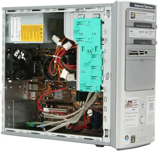 Alt view image 9 of 14 - HP Desktop PC Pavilion a1730n(RK574AA) 4600+ 2GB DDR2 320GB HDD NVIDIA GeForce 6150 LE Windows Vista Home Premium